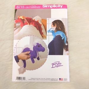 Simplicity 8715 Dragon dolls in 3 styles, Style C has WINGS!